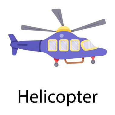 Helikopter. Web simgesi basit illüstrasyon