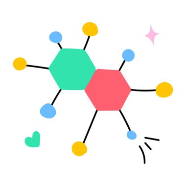 Molekül vektör simgesi modern illüstrasyon