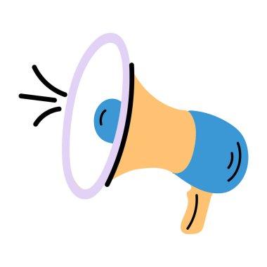 megafon vektör renk simgesi