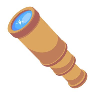 Bir teleskopun el çizimi vektör çizimi