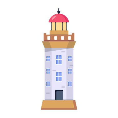 deniz feneri ikonu vektör illüstrasyon grafik tasarımı