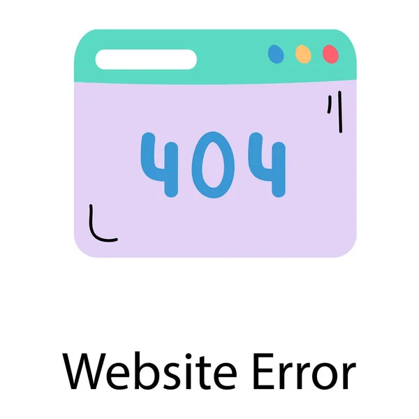 Web Page Error Message Called 404 Error — 图库矢量图片