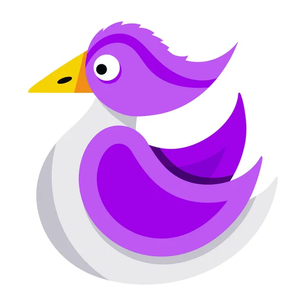 Entensymbol Cartoon Illustration Von Vogelvektorsymbolen Für Das Web — Stockvektor
