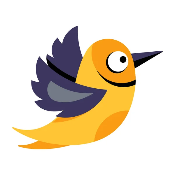 Vogel Cartoon Ikone Vektorillustration — Stockvektor
