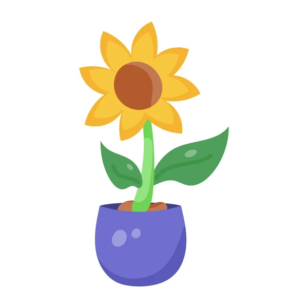 Flower Pot Flower Vector Illustration Design — Stock Vector