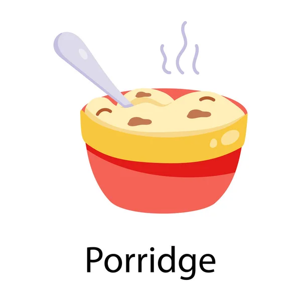 Porridge Icône Web Design Simple — Image vectorielle
