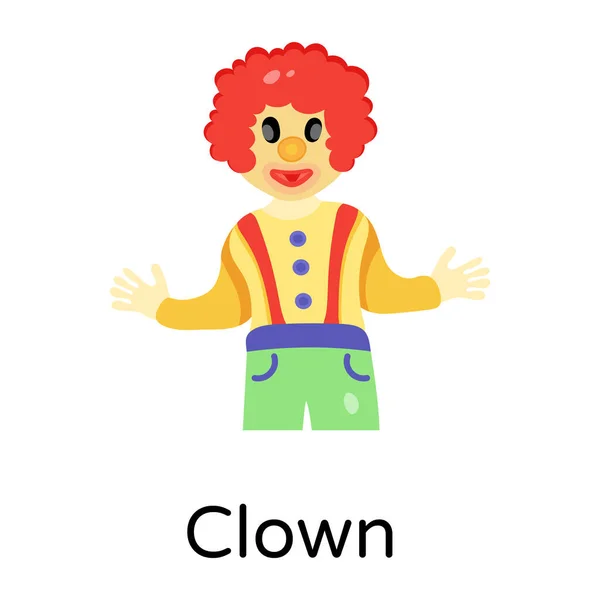 Cartoon Clown Vector Illustration — Stock Vector