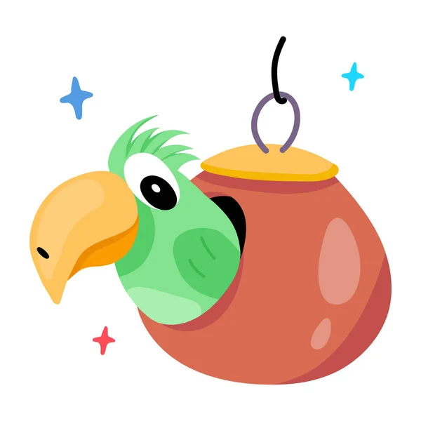 Niedlichen Kleinen Vogel Charakter — Stockvektor