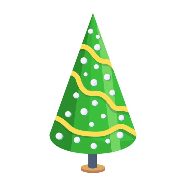 Noel Ağacı Ikonu Vektör Çizimi Tasarımı — Stok Vektör