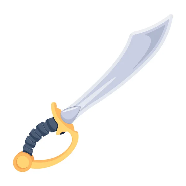 Ícone Espada Desenho Animado Ilustração Vetorial Arma Medieval — Vetor de Stock