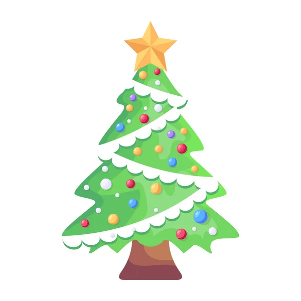 Boldog Karácsonyt Kártya Fenyő Vektor Illusztráció Design — Stock Vector