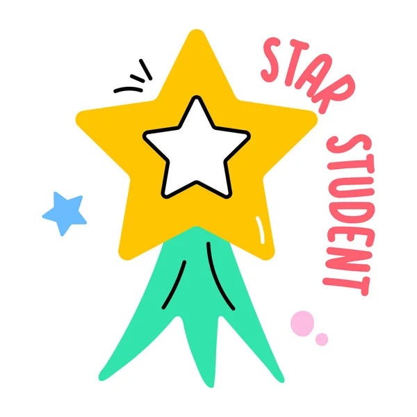 Star Comic Ikone Flache Abbildung Des Sternenvektorsymbols Für Das Web — Stockvektor