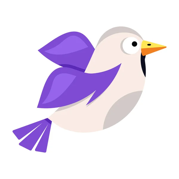 Ícone Desenho Animado Pássaro Ilustração Vetorial —  Vetores de Stock