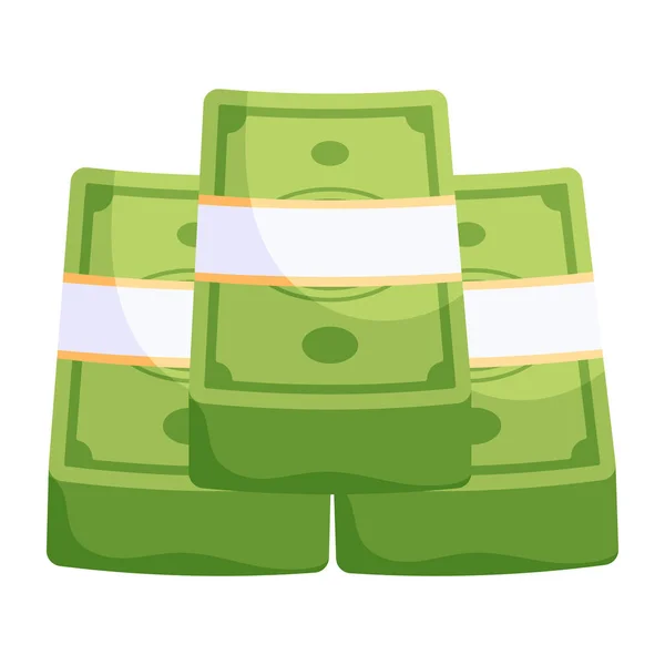 Χρήματα Μετρητά Απομονωμένο Εικονίδιο Διανυσματική Απεικόνιση Σχεδιασμό — Διανυσματικό Αρχείο