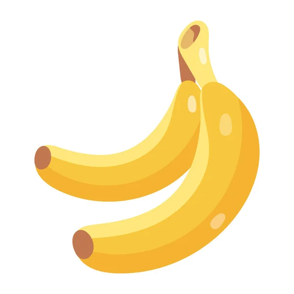 Банани Фрукти Ізольовані Значок Векторний Дизайн Ілюстрації — стоковий вектор