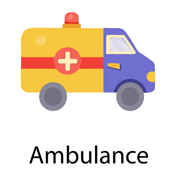 Ambulance Vlakke Vector Pictogram — Stockvector