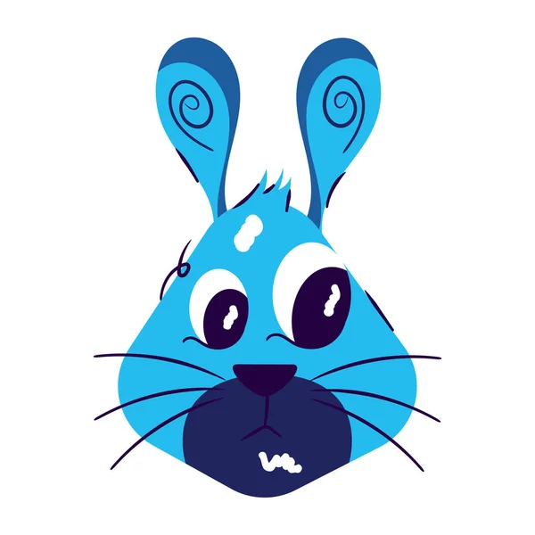 Şirin Mavi Çizgi Film Tavşanının Çizimi — Stok Vektör
