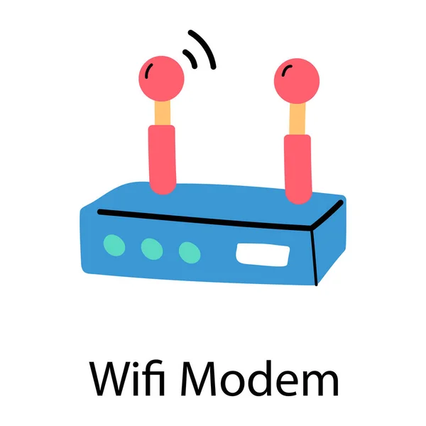 Icona Vettoriale Modem Wifi — Vettoriale Stock