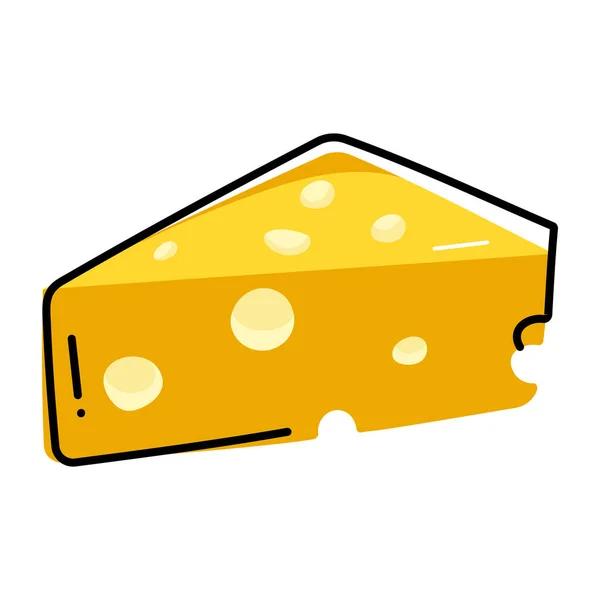 Sýr Otvory Izolované Bílém Pozadí — Stockový vektor