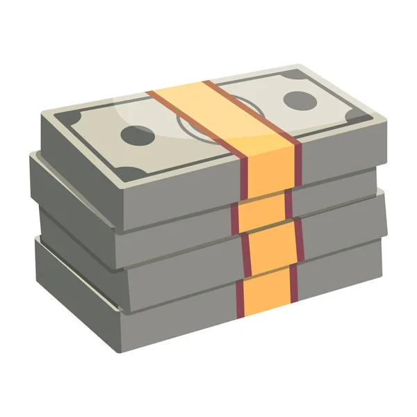 Μια Στοίβα Λεφτά Και Δολάρια Εικονογράφηση Διανύσματος — Διανυσματικό Αρχείο