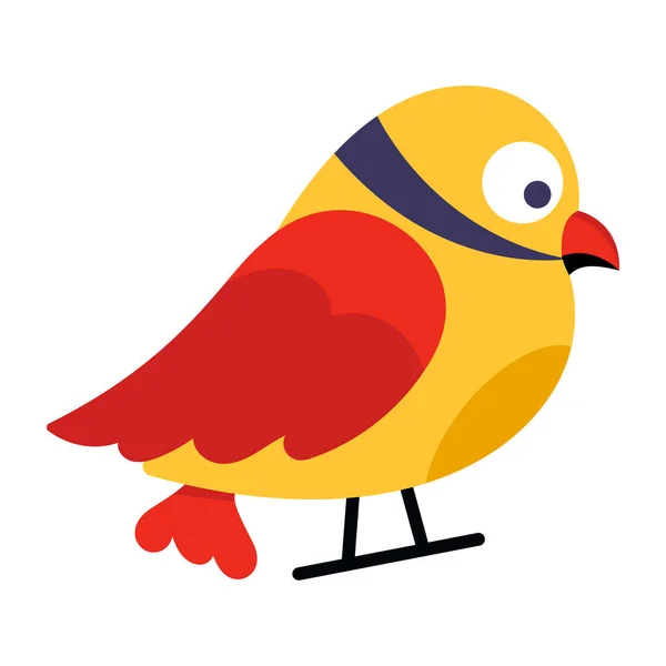 Dibujo Animado Pájaro Personaje Vector Ilustración — Vector de stock