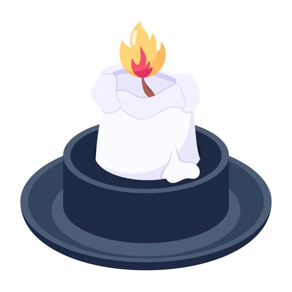 Burning Candle Vector Illustration Design — Stock Vector