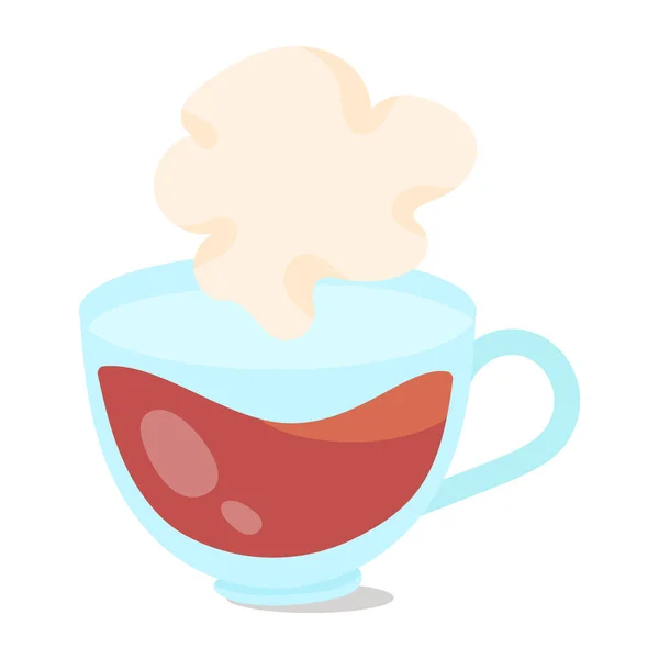Cup Tea Coffee Vector Illustration Design — Stock Vector