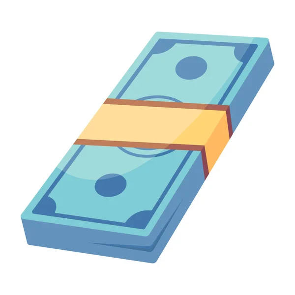 Χρήματα Λογαριασμούς Απομονωμένο Εικονίδιο Διανυσματική Απεικόνιση Σχεδιασμό — Διανυσματικό Αρχείο
