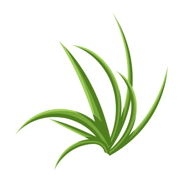 Illustration Eines Grünen Grases Auf Weißem Hintergrund — Stockvektor
