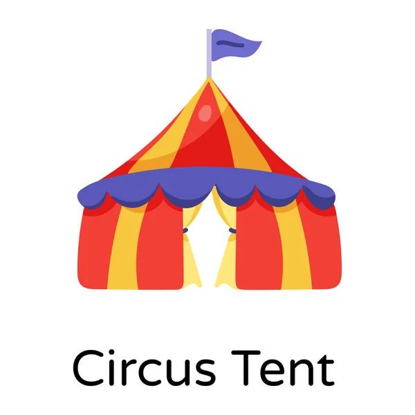 Circus Tent Icon Cartoon Illustration Beach Vector Icons Web — Stock Vector