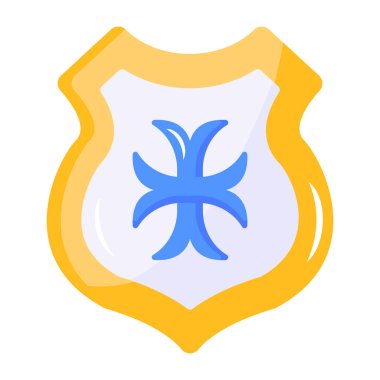 Kalkan. Web simgesi basit illüstrasyon