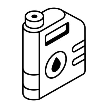 Benzin şişesi vektör çizimi. ambalaj tasarımı için kullanılabilir.