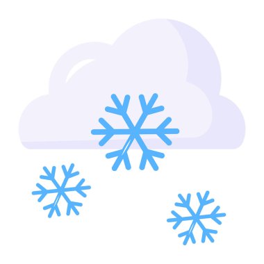 Kar. Web simgesi basit illüstrasyon