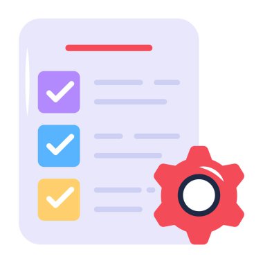 Kontrol listesi. Web simgesi basit illüstrasyon