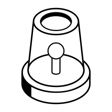 uyarı ışığı, vektör illüstrasyonu 