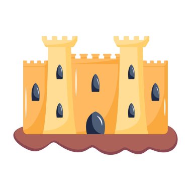 Ortaçağ Kalesi. Vektör illüstrasyonu