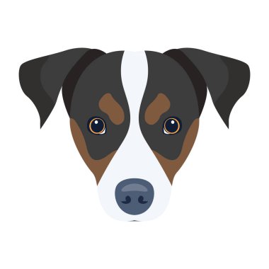 Köpek kafası ikonu. Tatlı köpek çizgi filmi. 