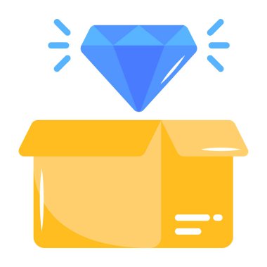 Hediye ikonlu kutu. Web için dağıtım kamyonu vektör simgelerinin düz çizimi