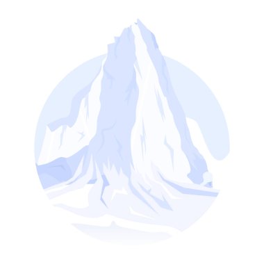 Buzul manzarasının vektör çizimi