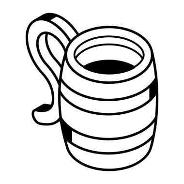 Çizgi film kupasının vektör illüstrasyonu