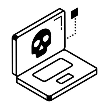 bilgisayar virüsü teknolojisi ikon vektör illüstrasyon grafik tasarımı