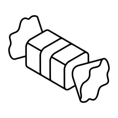 Şeker simgesinin vektör illüstrasyonu