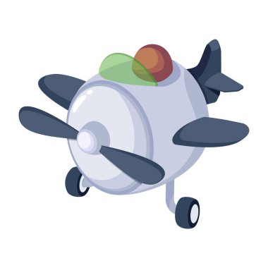 Uçak oyuncağı ikonu. vektör illüstrasyonu.