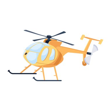 Helikopter ikonu. Web için vektör simgelerinin düz çizimi