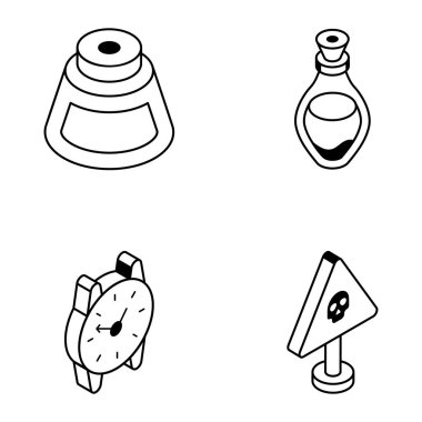 Oyun simgelerinin vektör illüstrasyonu 