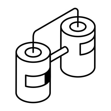 Su borusunun vektör illüstrasyonu, simge elemanı arkaplanı