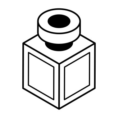 Mürekkep şişesi ikonu. özet çizimi 