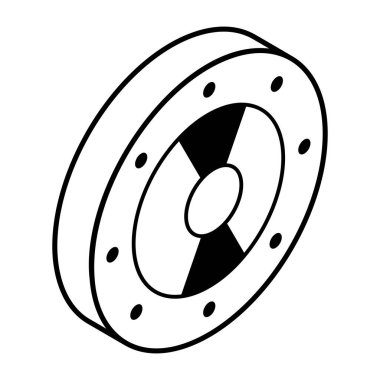 Hedef simgenin vektör illüstrasyonu 