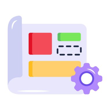 Web geliştirme düz simgesi. vektör illüstrasyonu