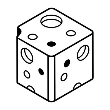 Zar vektör illüstrasyon tasarımı içeren küp